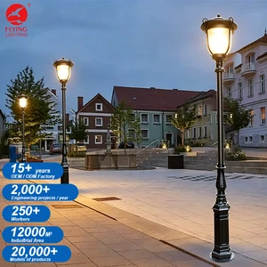 Factory Customization Classic European-Style Garden Lamp Post Outdoor LED Street Lamp Pole Vintage Garden Street Lights