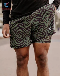 Design Your Own Beach Shorts Recycled Polyester Fabric Swimming Trunks With Zip Pocket Mens Surf Shorts