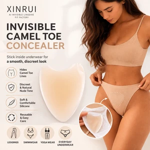 Women's Beautiful Heart - Shaped Invisible Seamless Reusable Silicone Camel Toe Concealer Swimsuit Privacy