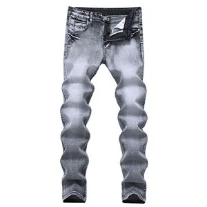 Custom Men Denim Pants Slim Slightly Trousers Men Jeans Long Straight Denim Pant Men Denim Jeans Pants