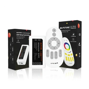 LED Single Color 2.4G Wireless Remote Control 4-Zone Brightness Adjustable RF Dimmer Strip Controller 12-24V 6A 30m 1 Channel CE