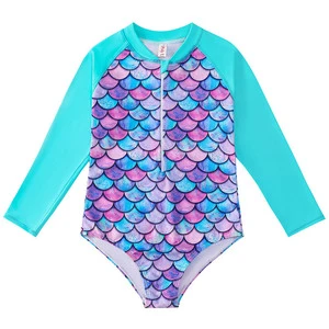 Little Girls Cute Flower Pattern Swim Suits Baby Girl Swim Wear Beachwear One-piece Swimsuit