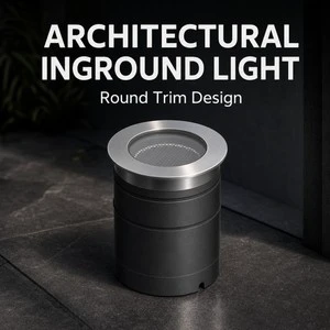 18~24W Round Recessed LED Inground Garden Brick Light 304 Stainless Steel IP68 IK08 AC85-265V DC24V Outdoor Lamp 5-Year Warranty