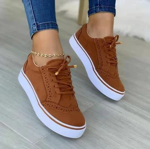 Women's Retro Brown Sneakers Custom Cushioned Sport Running Casual Shoes Breathable Wholesale for Autumn Spring Men's Size