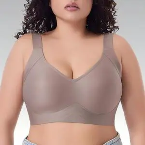 Plus Size Seamless Bra Wireless Anti-sagging Gathered Bralette Women Breathable High Support Yoga Sports Bra M-6XL 2026