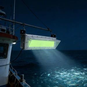 High Power 700W LED Fishing Light Lamp Lure Ocean Marine Float Attract Squid Tuna Above Water Green Fishing Lights For Boat