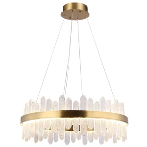 AOSIHUA Custom Handmade Glass Art Chandelier Luxury Crystal Style with Stainless Steel Brushed Titanium Functional Lights