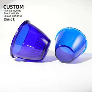 Custom Size Colors Shape Molded Explosion-Proof Warning Lights and Airport Runway Lights Glass Lamp Cover