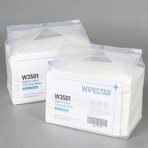 WIPESTAR 70gsm White Perforated Nonwoven Cloths Industrial Lint-free Polyester Cleanroom Wipes For Automotive Manufacturing