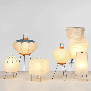 Manufacturers Japanese Style 3 Color Change E27 Led Bulb Rice Paper Lanterns Plug Floor Lamp Led Lighting