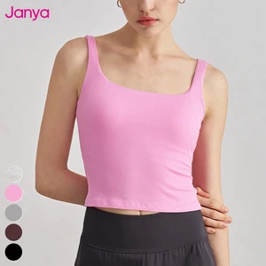 Custom Logo Girls Ribbed Camisole Running Gym Yoga Women's Tank Tops
