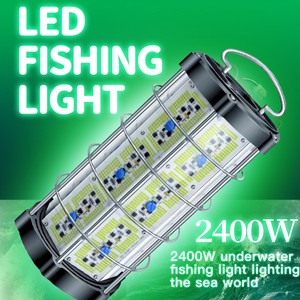 2000W Led Underwater Fishing Lights Attaracting Squid Lure Ocean Submersible Green Phototaxis Fishing Lamp Lures