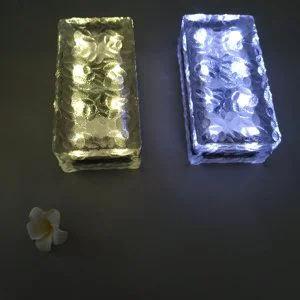 8 LED Frosted Glass IP65 Solar Garden Paver Brick Ice Cube LED Lights for Pathway Driveway Landscape Backyard Patio Outdoor