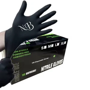 Custom Tattoo Latex Free Powder Free PrintedNitrile Gloves 3mil 4mil Disposable Nitrile Gloves With Brand Logo