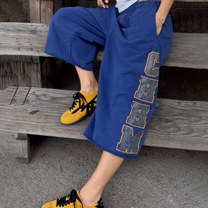 Custom Streetwear Bermuda Vintage Cotton French Terry Summer Baggy Oversized Acid Wash Jogger Sweat Shorts Men