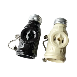 Factory Price Bakelite Socket with Switch Chain and with Outlets Ivory E27 Lamp Base Brown Socket
