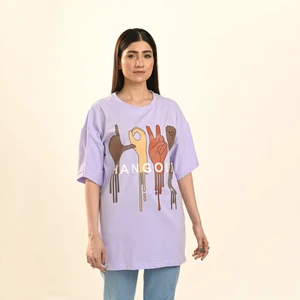 Wholesale Price Plus Size Loose Fit Women's Oversized T-Shirt Fashion Casual Customized Print Breathable