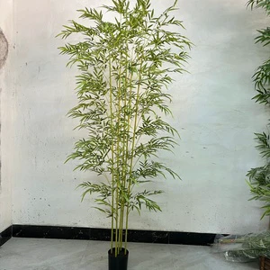 Customizable Eco-Friendly Durable Water UV Resistant Natural Touch Luxury Artificial Golden Goddess Bamboo Plastic Pot Indoor