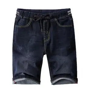 Hot Sale Men's Streetwear Embroidered Summer Breathable Denim Jeans Shorts Custom Logo OEM Service
