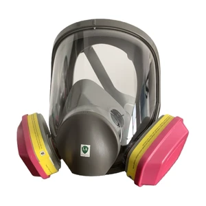 Full Face Gas Mask With Double Filters Full Face Reusable Antigas Respirator Gas Mask