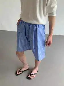 Essentials Custom High Quality Oversized Striped Baggy Shorts Casual Plain Streetwear Sports Summer Loose Short Pants