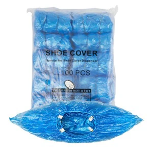 Hongfa Disposable Waterproof Dustproof Shoe Covers Thickened PE Plastic One Size Fits All T Buckle Household Use Wholesale