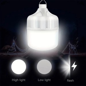 USB Rechargeable Portable Camping Light Bulb Waterproof Outdoor Lighting for Tent Hanging for Hiking Picnic Fishing