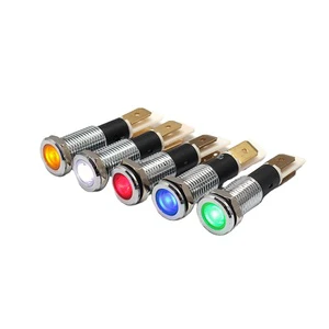 FILN 10mm Metal Waterproof LED Indicator Lights IP67 Equipment Indicators CE Certification 220V Small Equipment Indicator Lights