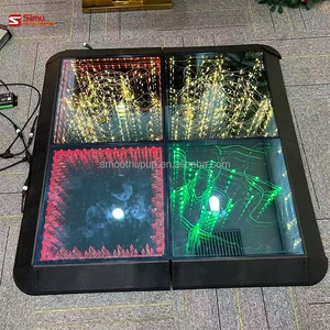 Factory LED Dance Floor Single Full Color IP65 Outdoor 3D Mirror Wired Starry LED Dance Floor for Wedding Club Party