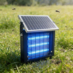 Solar Outdoor Mosquito & Fly Killer Lamp XP711 USB Dual Charging IPX4 Waterproof Eco-Friendly For Park Pool Farm Camping