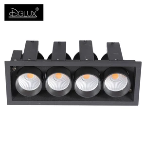 DGLUX Low Price Better Heat Dissipation Adjustable Black COB 10 20 W Down LED Grille Light