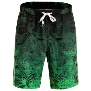 Customized Men's Swim UPF 50 Quick Dry Hawaiian Sublimation Drawstring Big & Tall Beach Lightweight Swimsuits Shorts Pants