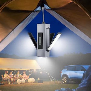 Suspensible 3 Rotatable Side LED Camping Lantern Extendable Power Display Long Batter Life Lights With Magnet Camping Light