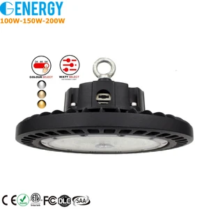 7 Year Warranty Highbay Industrial 3cct 100w 120w 150w UFO Led High Bay Light Lowest Price 150w 200w 240w High Bay Led Light