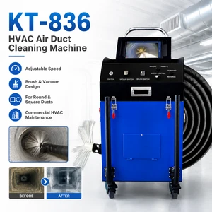 KT-836 Commercial HVAC Duct Cleaner with Camera Monitor Brush and Vacuum System