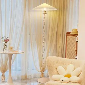 Pleated LED Floor Lamp Nordic Home Light Luxury Living Room Sofa Bedroom Bedside Corner Simple Dimmable APP Control