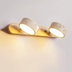 PM Japanese Retro Bedside Yellow Hole Stone Wall Lamp Wabi Sabi Balcony Living Room Sofa TV Background Wall Staircase Corridor