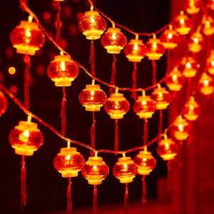 Chinese Lantern For Decoration Wedding Spring Festival Party Red Lantern String Light