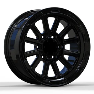 JG Forged Aluminum Alloy Gloss Black Multi Spoke Deep Concave Off 5x114.3 6x139.7 17-22 Inch for SUV Pickup Off Road Vehicles