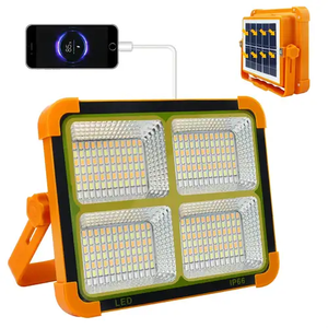 Camping Lights High-Power Solar-Powered 12W Dimmable LED Changeable Color Tent Lights Magnetic Base Flashlights Emergency Lights
