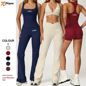 Custom High Quality Quick-Drying Breathable Tight Conjunto De Yoga Clothes Suit Women Activewear Gym Fitness Sport Yoga Wear Set