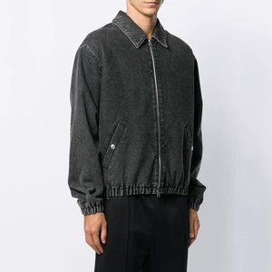 Outfitize Winter Quilted Padded Denim Outerwear Thick Warm Men's Jeans Jacket Professional Outdoor Jean Coat
