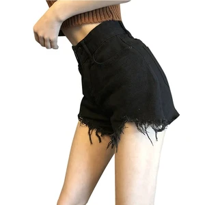 2026 Best Design Custom Made Women's Straight Mid Waist Denim Shorts High Quality Vintage Streetwear Summer Wear Quick Dry