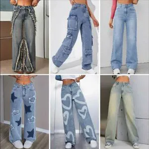 2026 Factory Clearance Hot Selling Stretch Slim Fit Jeans Women's Bell Bottom Pants Fashion Casual Pants Mixed Shipment