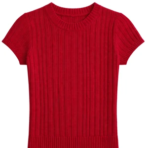 Women’s Textured Ribbed Knit Tee Short Sleeve Crew Neck Slim Fit Casual Summer Top Soft Stretch Everyday Style Blouse ComfortFit