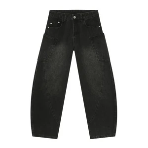 Custom Distressed Jeans Flare Men's Casual Jeans Breathable Washed Denim Jeans Homme