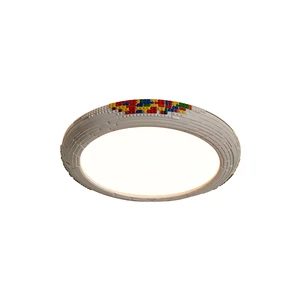 Wholesale Creative Decorative LED Light Modern Circular Building Blocks Ceiling Light for Bedroom Kitchen