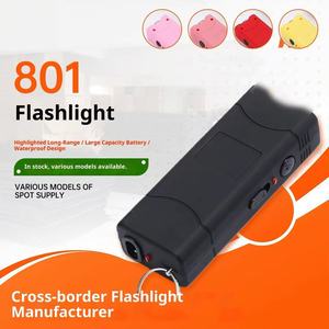 801 Fashion LED Flashlight Keychain, USB Rechargeable Multi-Function Portable Safety Light for Women