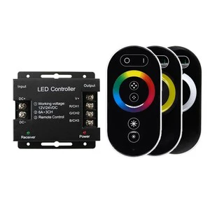 DC12-24V 6A Single-color CCT RGB RGBW Dimming LED Strip Light RF Touch Remote Controller Dimmer for LED Tape Light