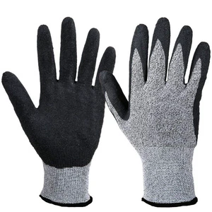 Level 5 Cut Resistant Nitrile Coated Work Gloves Anti Puncture Abrasion Resistant Safety Gloves